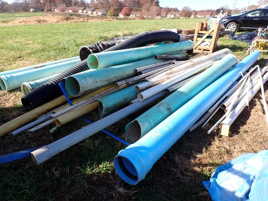 LOT OF MISCELLANEOUS PVC PIPE