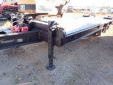 SHOPBUILT TRAILER,  PINTLE HITCH, TANDEM AXLE, SINGLE WHEELS, RAMPS, STEEL