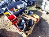 PALLET WITH BOLTS, NUTS, NAILS, BELTS,  & MISCELLANEOUS