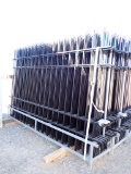 FENCE PANELS,  (16) PANELS WITH (17) POSTS (SOME DAMAGE)