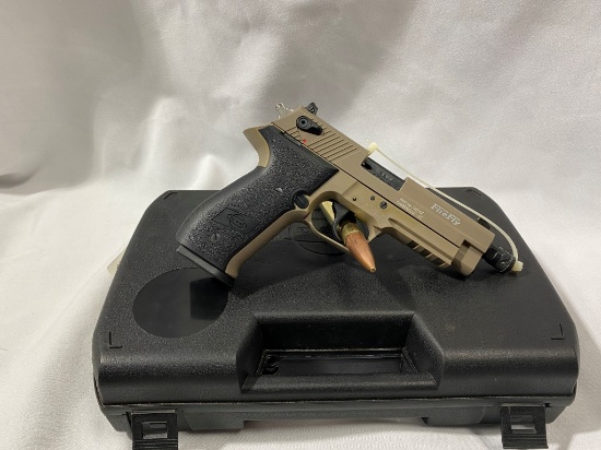 GSG FIREFLY HANDGUN,  SEMI-AUTO, .22, TAN AND BLACK, THREADED AND COMES WITH