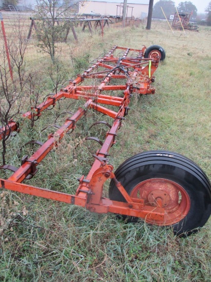 JOHNSON SPRING TOOTH HARROW,  3PT, HYD FOLD,