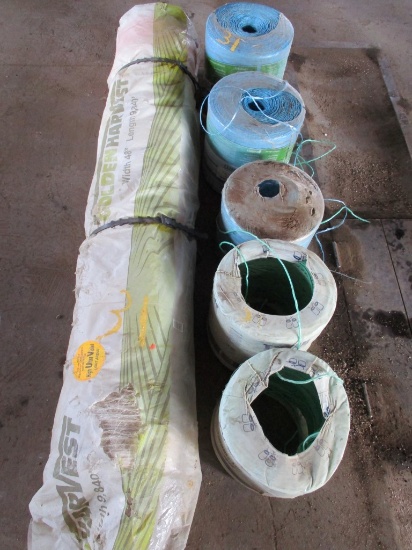 ROLL OF NET WRAP,  48" & (5) ROLLS OF TWINE