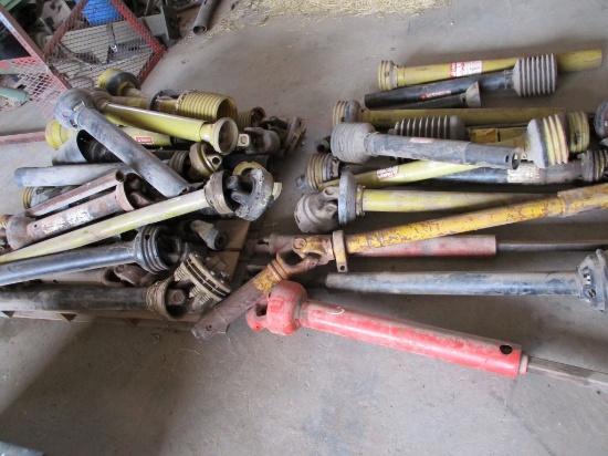LOT OF PTO SHAFTS AND COVERRS