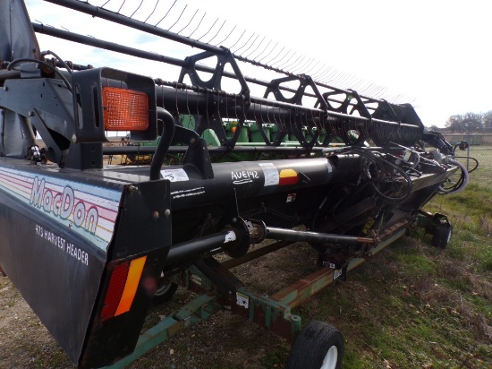 2006 MACDON 973 HARVEST HEADER,  JOHN DEERE HOOK UP, SERIAL #169820 S# 1698