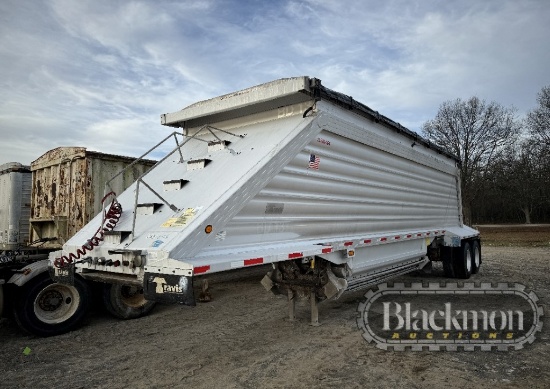 2013 TRAVIS ALUMINUM BELLY DUMP TRAILER  96" X 39', TANDEM AXLE, AIR RIDE,