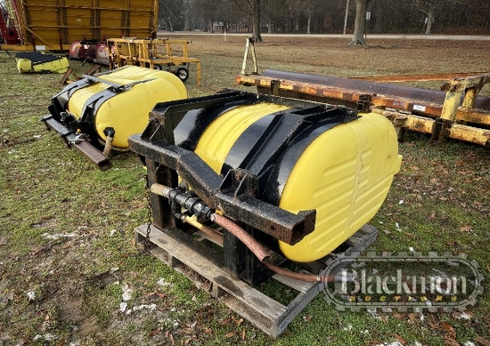 SET OF SADDLE TANKS W/ JOHN DEERE 8000 SERIES BRACKETS