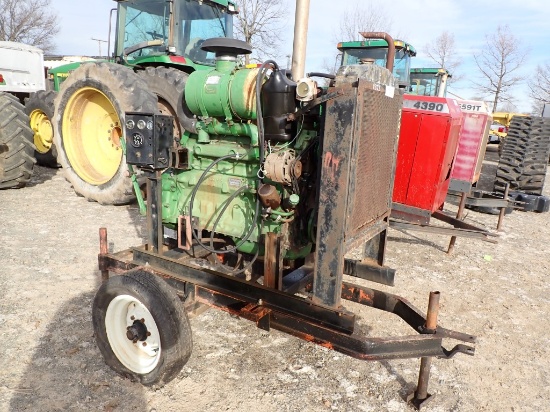 JOHN DEERE POWER UNIT, 1,800 (+/-) HRS,  6 CYL TRAILER MOUNTED, S# T06059D3