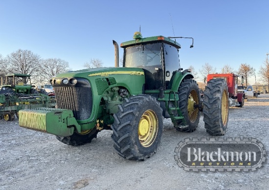 JOHN DEERE 8420 WHEEL TRACTOR 3,369 (+/-) HRS  POWER SHIFT, 46" DUALS, 3PT,