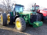 2002 JOHN DEERE 8210 WHEEL TRACTOR, 9,000+ hrs,  4 X 4, 3-PT, (3) REMOTES,