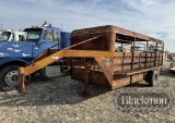 STOCK TRAILER,  16', GOOSENECK, NEW 7,000 LB, SINGLE AXLE, NEW FLOOR, ** NO