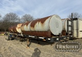 FLAT BED TRAILER,  40', SLIDING TANDEM, SPRING RIDE, 24.5 ON HUBB PILOTS, (