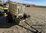 SHOP BUILT WATER TRAILER,  250 GAL , W/ PTO PUMP, SINGLE AXLE, S# N/A