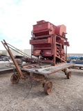 ANTIQUE SEED CLEANER ON CART