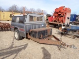 TRUCK BED TRAILER,  SINGLE AXLE, W/ CAMPER SHELL,* NO TITLE*