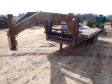 1999 CIRCLE K FLATBED EQUIPMENT TRAILER,  GOOSENECK, 16',TANDEM AXLE, SPRIN