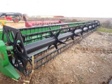 JOHN DEERE 635F FLEX HEADER,  FULL FINGER AUGER, POLY FINGERS S# 740553
