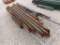 PALLET RACK UPRIGHTS & CROSSBEAMS,  (1) 12' UPRIGHT, (1) 10' UPRIGHT, (2) 8