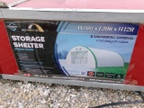 2023 GOLD MOUNTAIN 203012R-300G PE DOME STORAGE SHELTER,  NEW, 20' X 30' X
