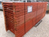 PALLET RACK UPRIGHTS,  (16) 12' 6