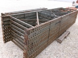 PALLET RACK UPRIGHTS,  (8) 12', AS IS WHERE IS C# #4