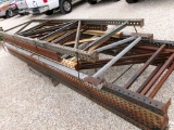 PALLET RACK UPRIGHTS,  (2) 17', (2) 16' 7