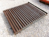 SHOP CONVEYOR ROLLER TABLE,  4' X 5', AS IS WHERE IS
