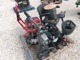 LOT OF ASSORTED EQUIPMENT,  (1) RYOBI PRESSURE WASHER, (1) TROY BILT PRESSU