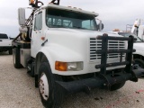 1991 INTERNATIONAL 4700 GIN POLE TRUCK, 58710 MILES,  DAYCAB, DT360 DIESEL,
