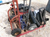 LOT OF ASSORTED EQUIPMENT,  (1) GAS PUSH MOWER, HART BACKPACK BLOWER, (2) D