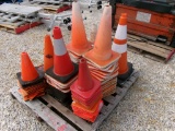 LOT OF ASSORTED HIGHWAY SAFETY CONES,  (55)