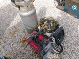 LOT OF WELDERS & PROPANE TANK,  LINCOLN & HOBART WIRE FEED ELECTRIC WELDERS