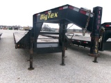 2014 BIG TEX FLATBED TRAILER,  40' GOOSENECK, 35' DECK, 5' DOVETAIL W/FLIP