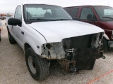 2002 FORD F250 PICKUP TRUCK,  REGULAR CAB, GAS, A/T, A/C, NON RUNNER, AS IS