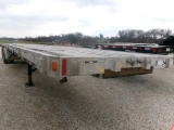 1985 FRUEHAUF ALUMINUM FLATBED,  45', TANDEM SPREAD AXLE, AIR RIDE, STRAP R