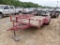 SHOPBUILT UTILITY TRAILER,  16', TANDEM AXLE, SINGLE TIRE, SLIDE IN RAMPS,