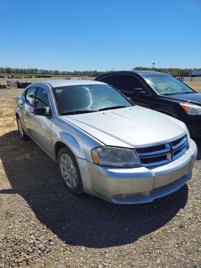 2012 DODGE AVENGER CAR,  4 CYL, GAS, AUTO, PS, AC, *NO TITLE* S# 1B3BD4FB7B