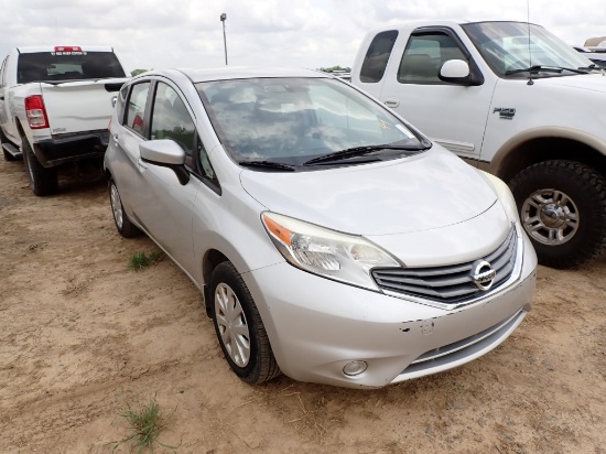 2016 NISSAN VERSA CAR, 4-DOOR, 4-CYL GAS, AUTO, PS, A/C, VIN# 71495, MILES