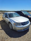 2012 DODGE AVENGER CAR,  4 CYL, GAS, AUTO, PS, AC, *NO TITLE* S# 1B3BD4FB7B