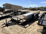 TAG TRAILER,  16' , TANDEM AXLE , W/ ALUMINUM TOOLBOX, S# N/A