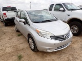 2016 NISSAN VERSA CAR, 4-DOOR, 4-CYL GAS, AUTO, PS, A/C, VIN# 71495, MILES