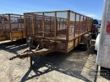 SHOPBUILT UTILITY TRASH TRAILER,  6'X16', TANDEM AXLE SINGLE TIRE, * NO TIT
