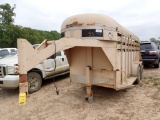 SHOPBUILT STOCK TRAILER,  GOOSENECK, 14', TANDEM AXLE, SINGLE TIRE S# N/A,