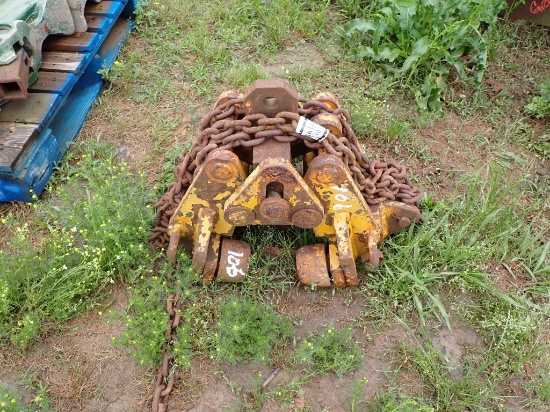 MITCHELL EQUIPMENT T-10-3 RAIL GRAPPLE,  WITH CHAINS, LOCATED ON BLACKMON Y