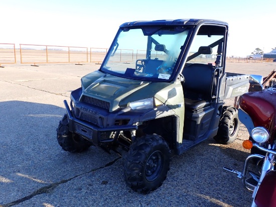 2015 POLARIS 900XP RANGER, SIDE BY SIDE  4X4, ROOF, BACK GLASS, TILT OUT WI