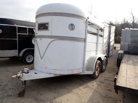 PONDEROSA STOCK TRAILER,  TANDEM AXLE, SINGLE TIRE, 2 STALL, S# 1202
