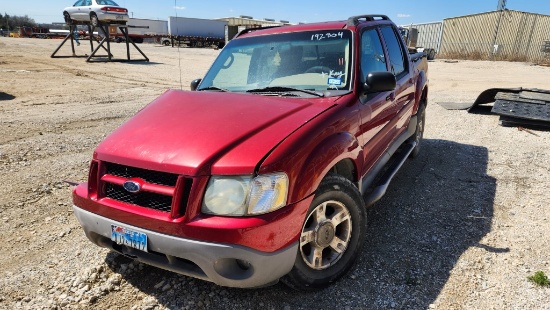 2003 FORD EXPLORER SUV, 192804 MILES,  WRECKED, 4 DR, 2WD, GAS, A/T, KEYS,