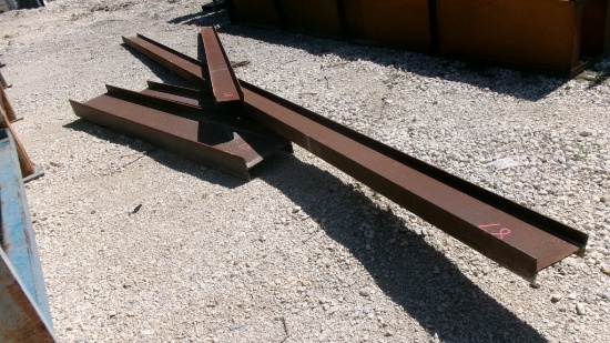 LOT OF STEEL I- BEAMS,  (4) VARIOUS SIZES & LENGTHS, AS IS WHERE IS