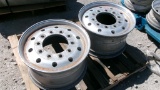 LOT OF ALUMINUM WHEELS,  (2) 425/22.5