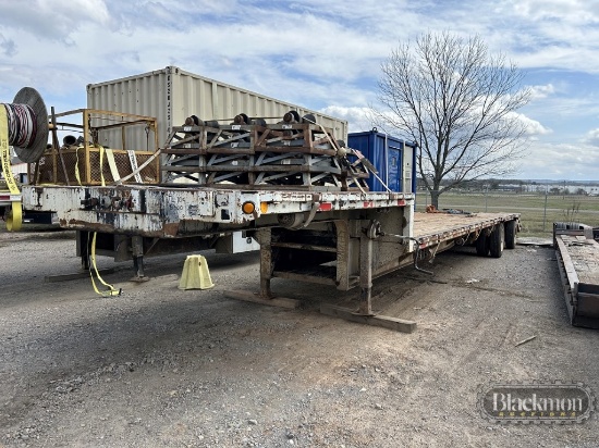 1999 FOUNTAINE DROP DECK TRAILER,  TANDEM AXLE, DUAL TIRE DOVETAIL, RAMPS,